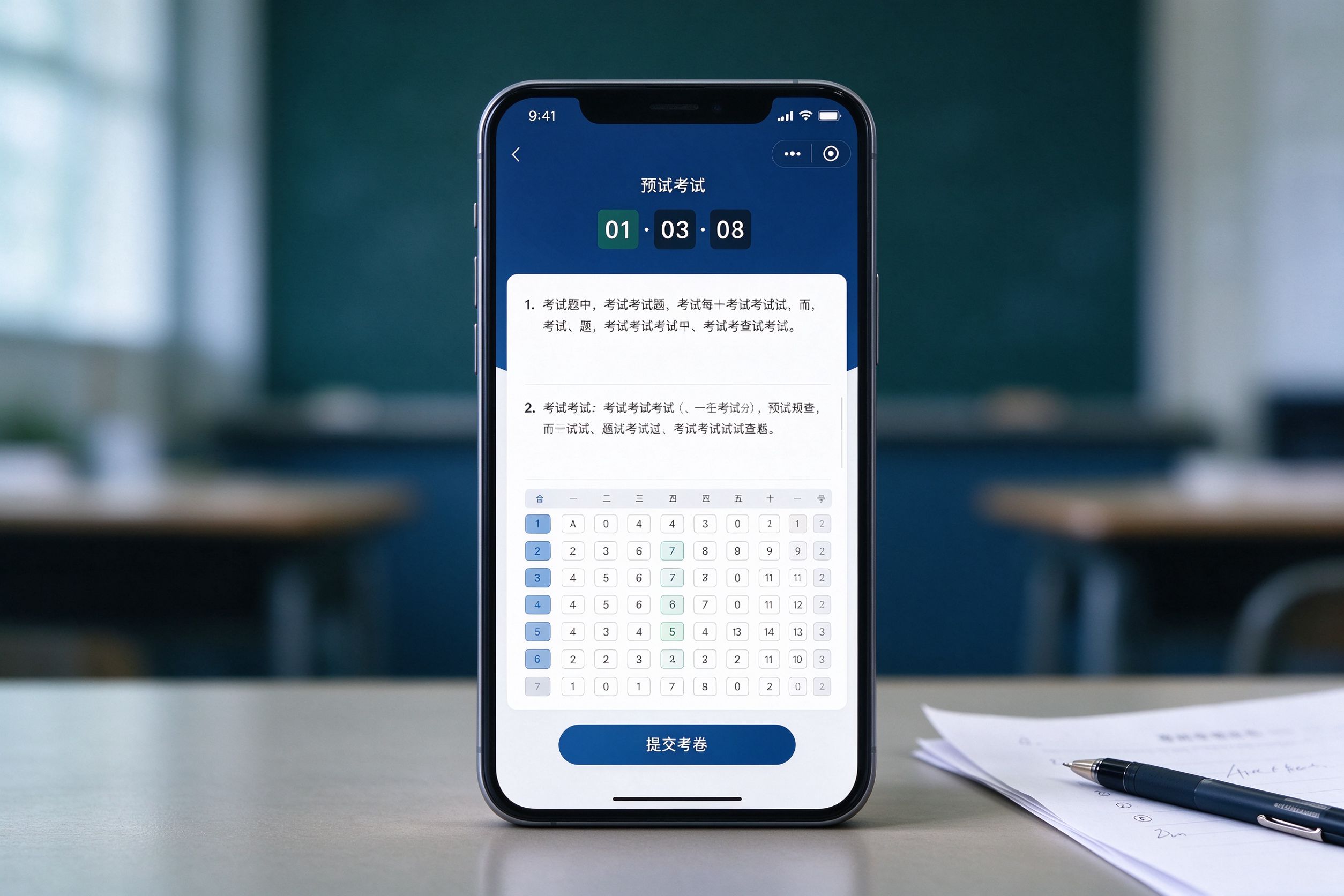 模拟考试APP界面